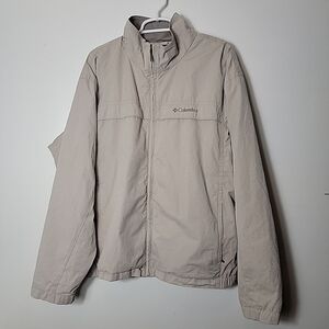 Columbia Men's Beige W/ Zipper Pockets Zip Jacket XL